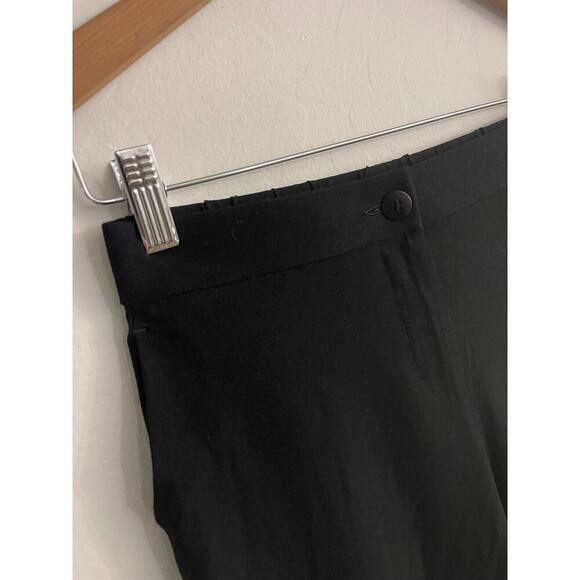 Eileen Fisher XS Black Pants Crop Wide Leg Stretch Pockers Washable Knit Relaxed - Picture 4 of 6